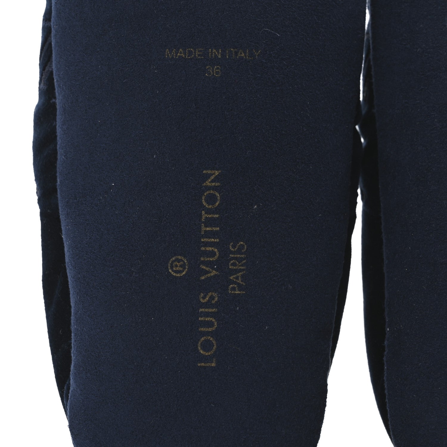 Louis Vuitton Velvet Embroidered Monogram Dreamy Slipper 36 Navy 7 of 7