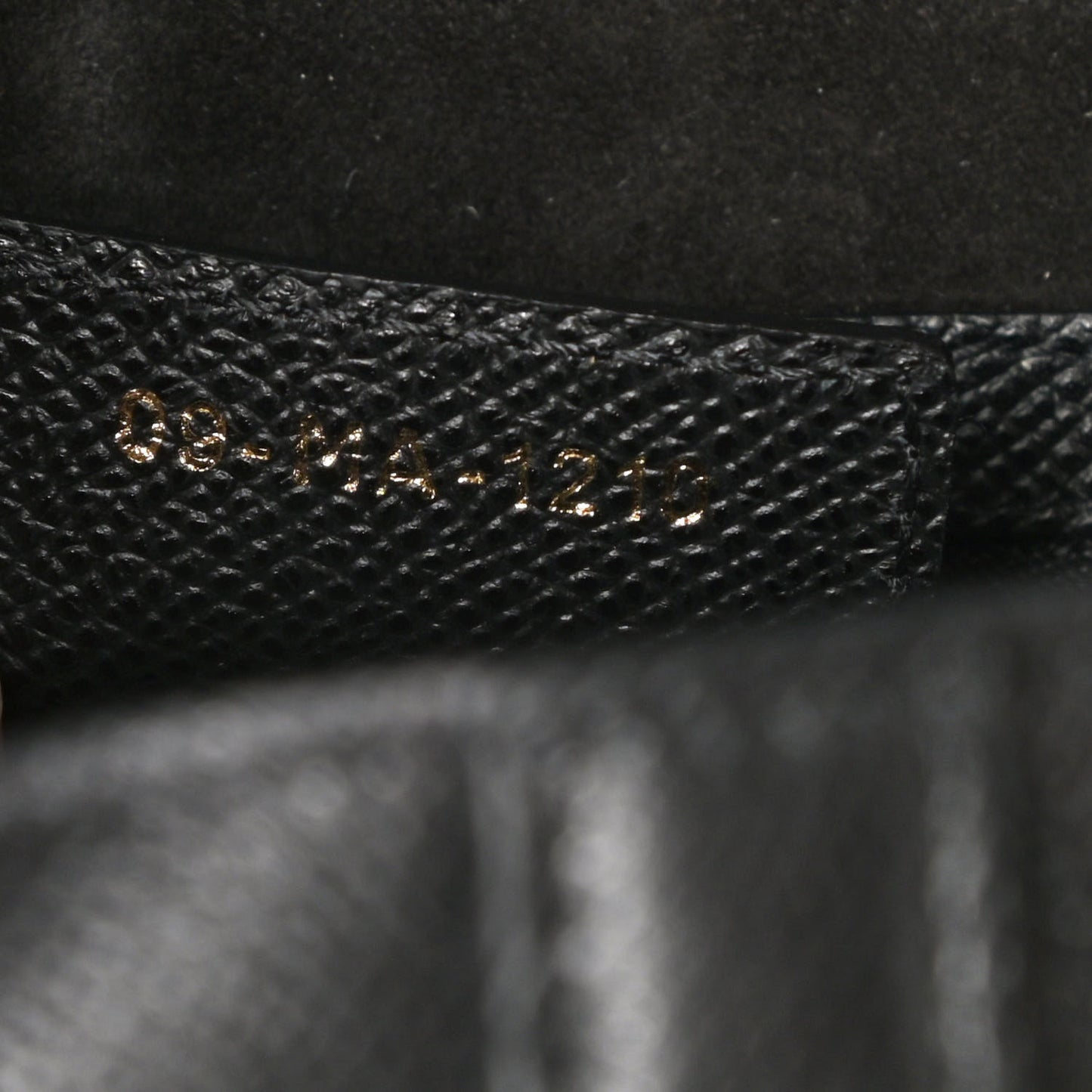 Grained Calfskin Saddle Bag Black