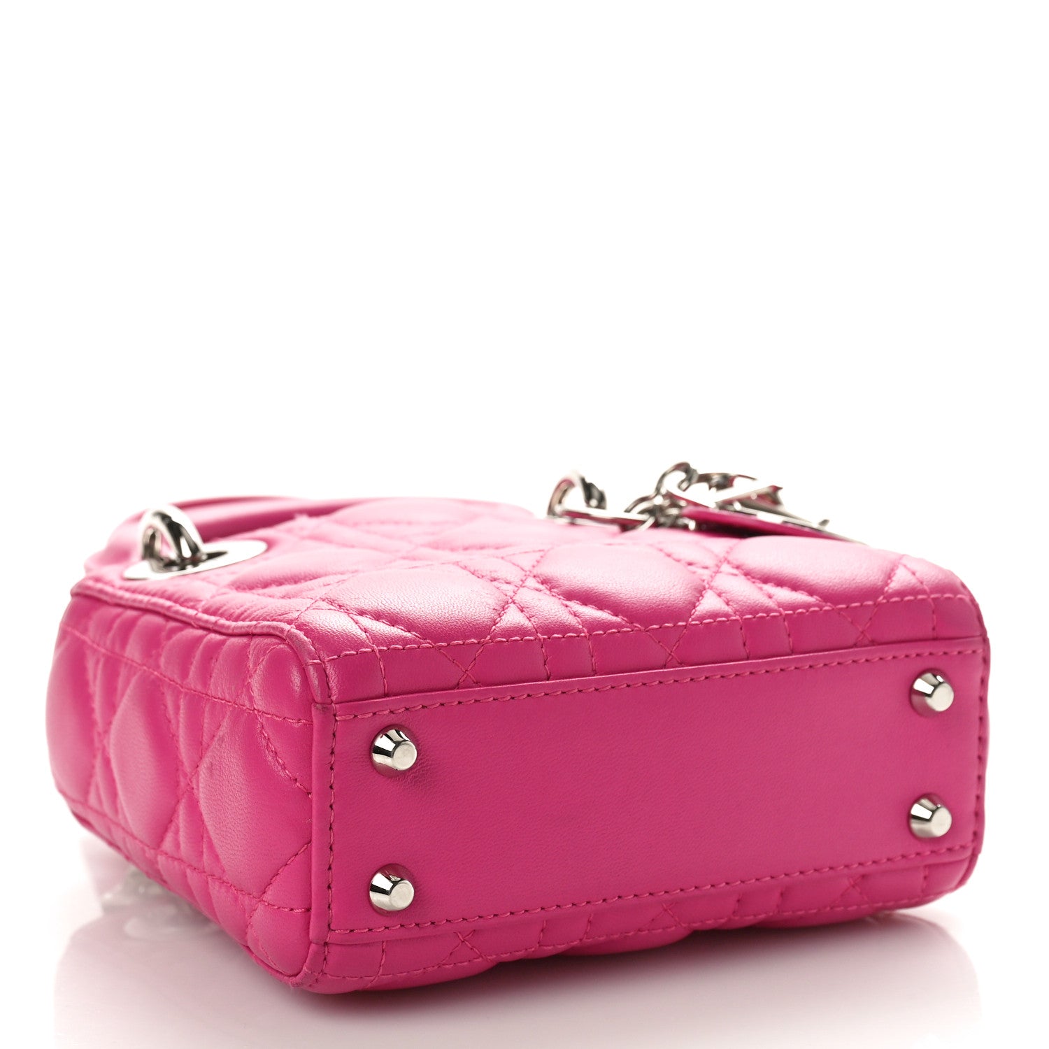Christian Dior Lambskin Cannage Micro Lady Dior Pink 4 of 10