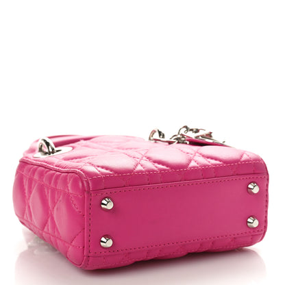 Christian Dior Lambskin Cannage Micro Lady Dior Pink 4 of 10