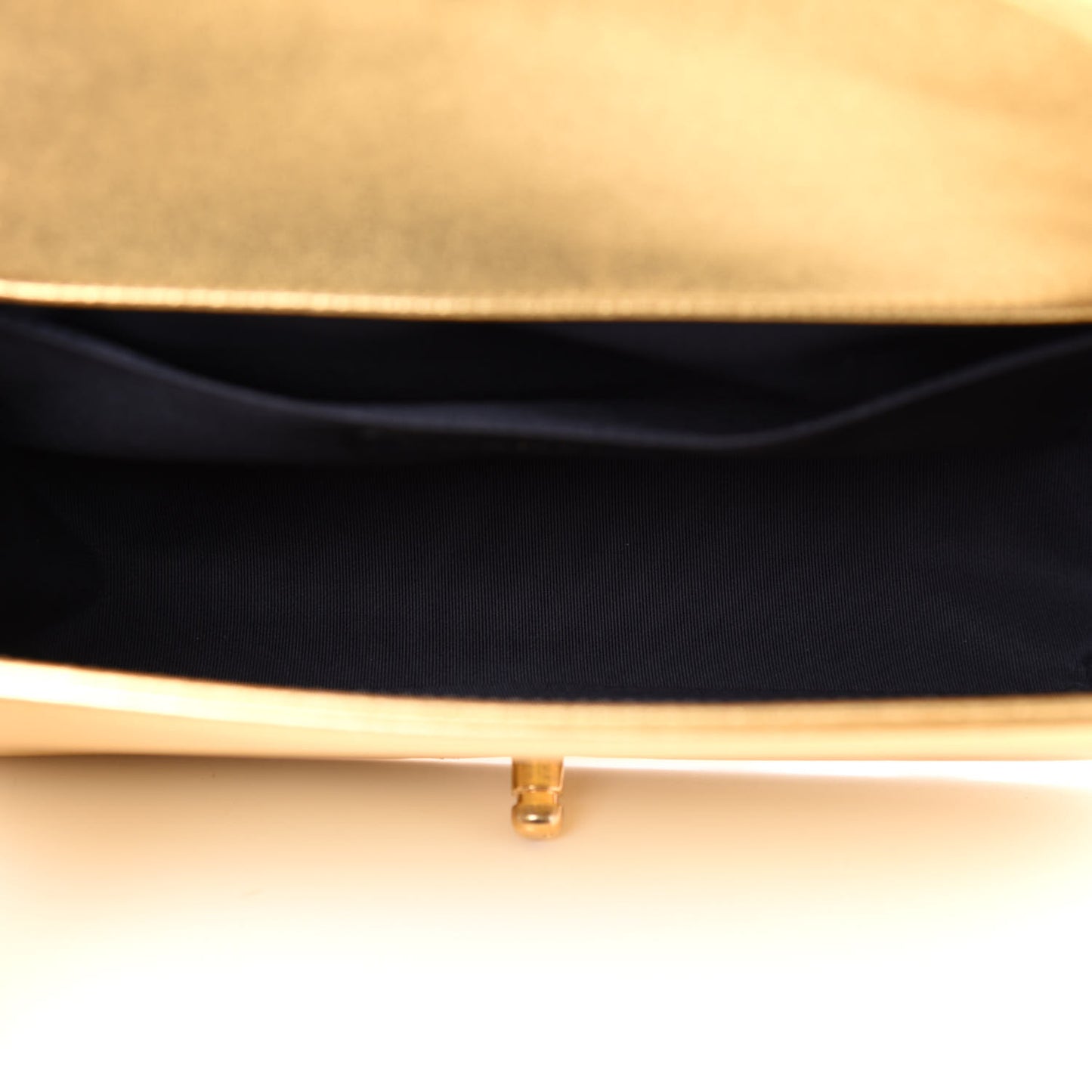 Metallic Lambskin Embossed Medium Cube Boy Flap Gold