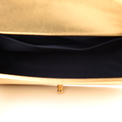 Chanel Metallic Lambskin Embossed Medium Cube Boy Flap Gold 6 of 13