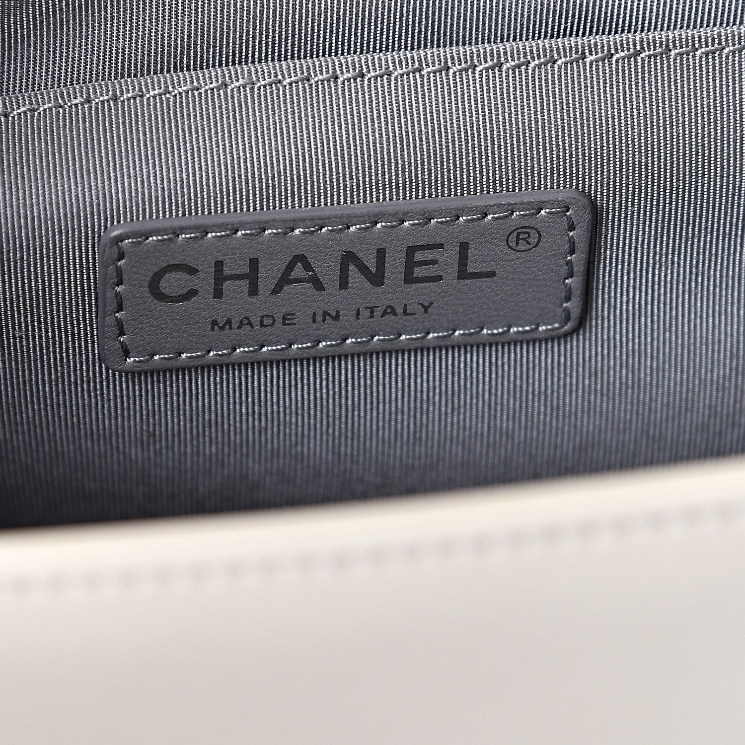Chanel Calfskin Chevron Quilted Medium Boy Flap Ecru 6 of 10