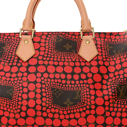 Louis Vuitton Monogram Kusama Town Speedy 30 Red 8 of 13