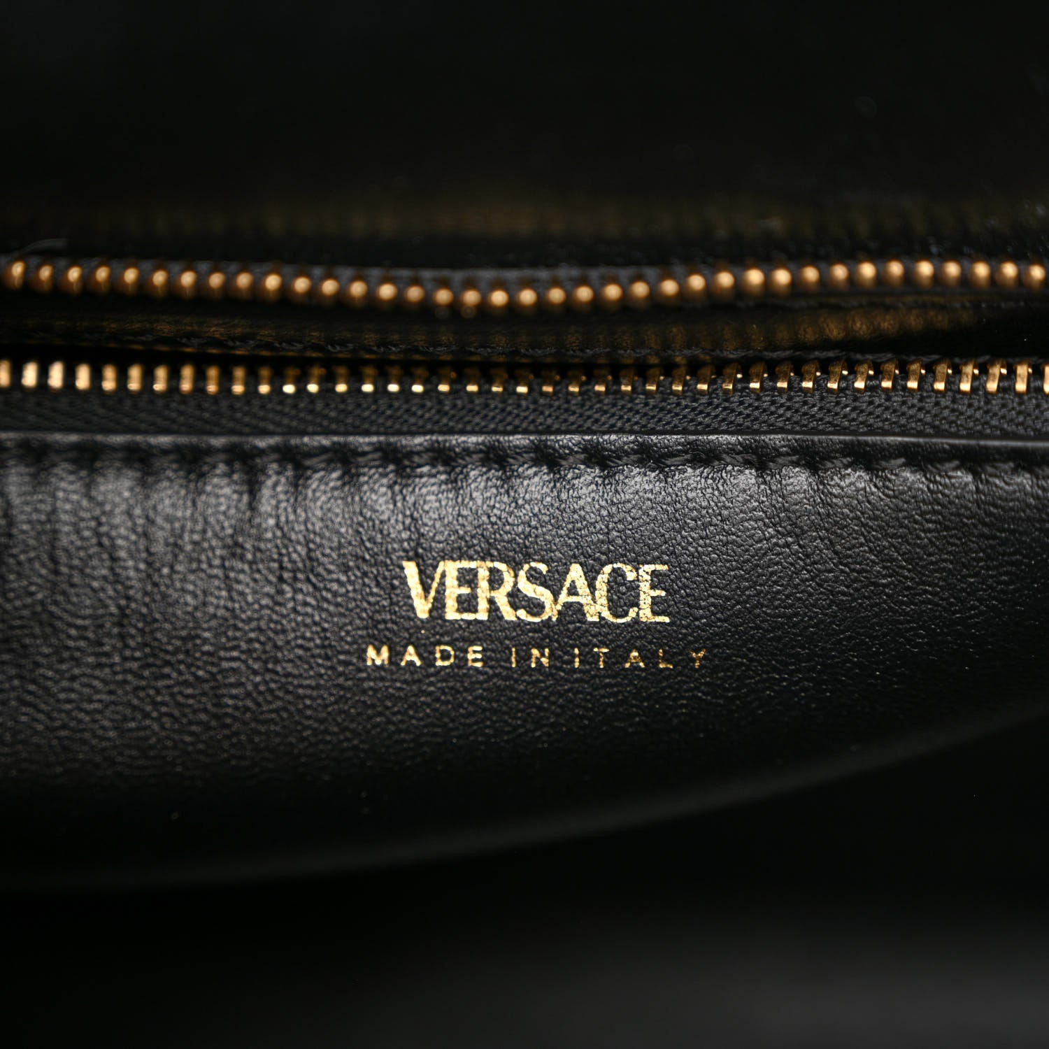 Versace Grained Calfskin La Medusa Top Handle Bag Black 6 of 10