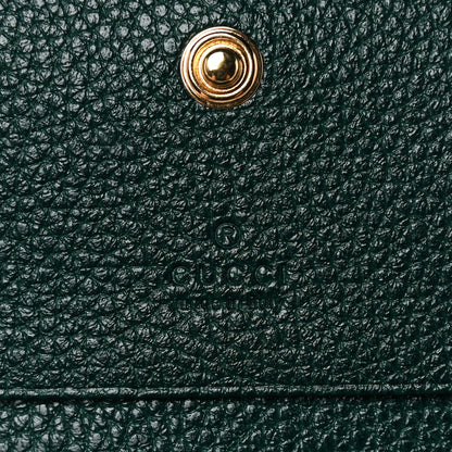 Gucci Grainy Calfskin Zumi Chain Card Case Wallet Vintage Green 6 of 10