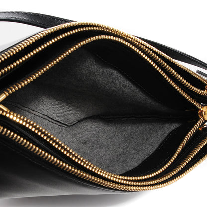 Celine Lambskin Large Trio Crossbody Bag Black 5 of 7