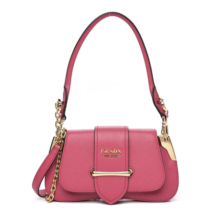 Prada Saffiano Lux Sidonie Shoulder Bag Ibisco 1 of 8