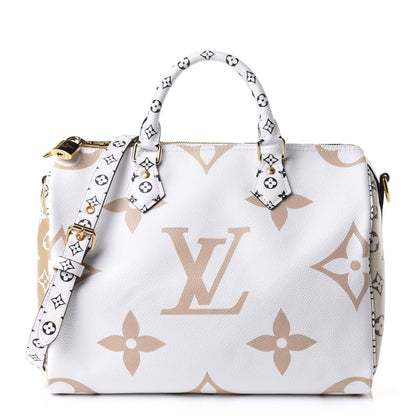 Louis Vuitton Monogram Giant Speedy Bandouliere 30 Kaki Beige 1 of 11