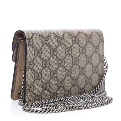 Gucci GG Supreme Monogram Super Mini Dionysus Shoulder Bag Taupe 2 of 9