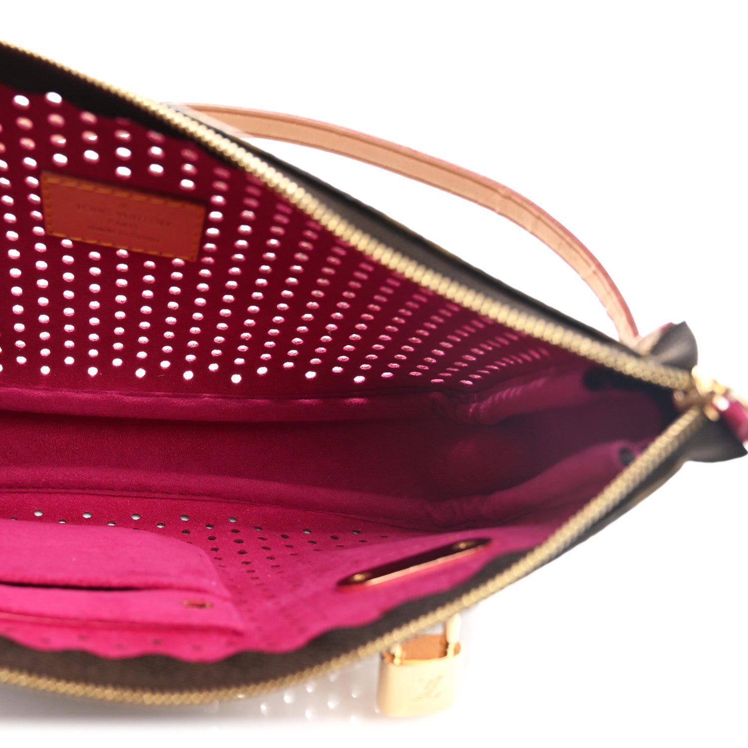 Louis Vuitton Monogram Perforated Pochette Accessories Bag Fuchsia 5 of 9