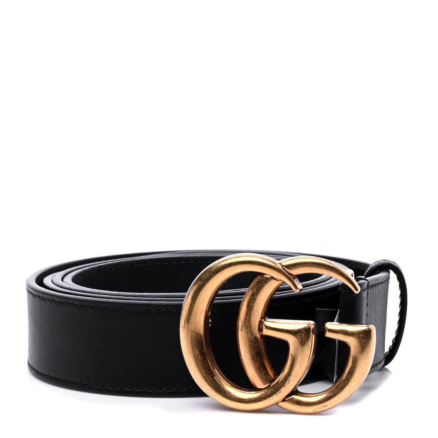 Moon Calfskin Double G 30mm Belt 115 46 Black