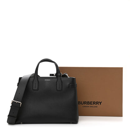 Burberry Derby Calfskin House Check Medium Banner Tote Black 12 of 12