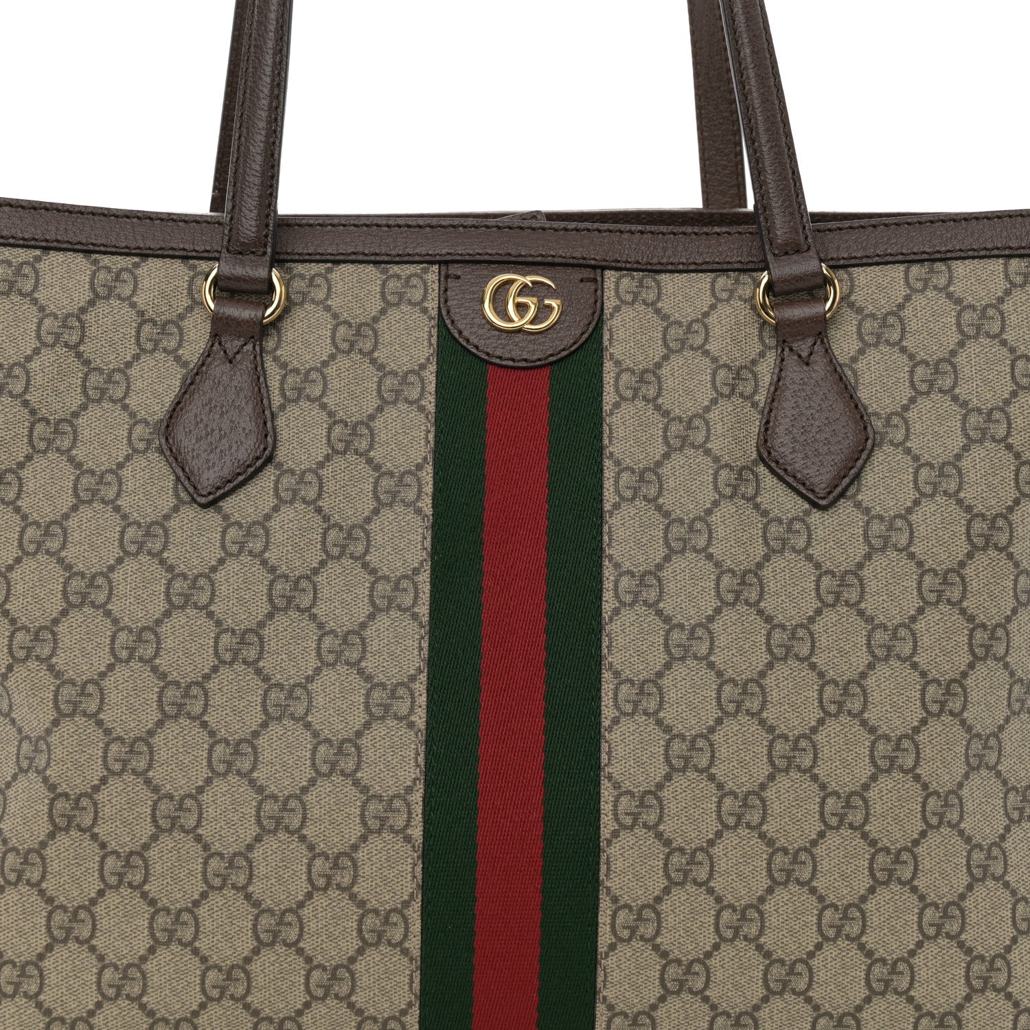 Gucci GG Supreme Monogram Medium Ophidia Shopping Tote Brown 9 of 10