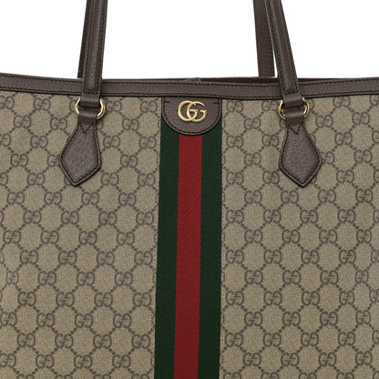 Gucci GG Supreme Monogram Medium Ophidia Shopping Tote Brown 9 of 10