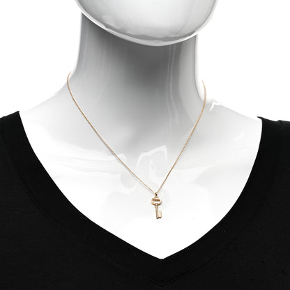 Tiffany 18K Rose Gold Mini Key Pendant Necklace 2 of 4