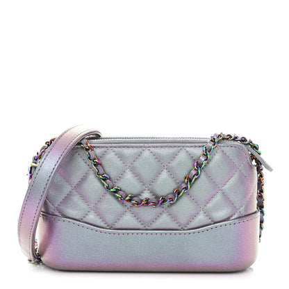 Chanel Iridescent Lambskin Calfskin Quilted Small Gabrielle Clutch With Chain Light Purple 1 of 13