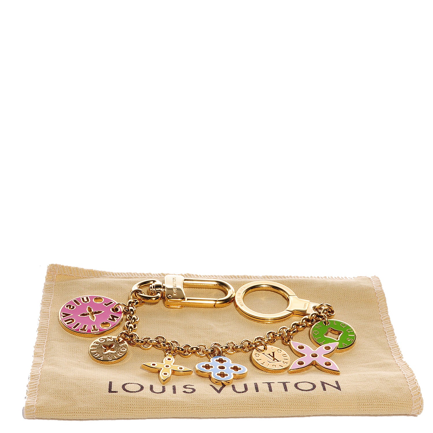 Louis Vuitton Monogram Multicolor Looping Chain Key Ring 4 of 4
