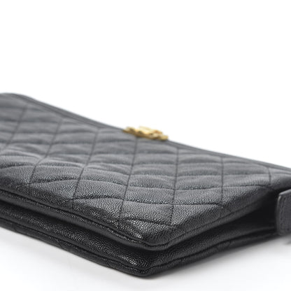 Chanel Caviar Quilted Small Zipped Boy Pouch Black 6 of 9