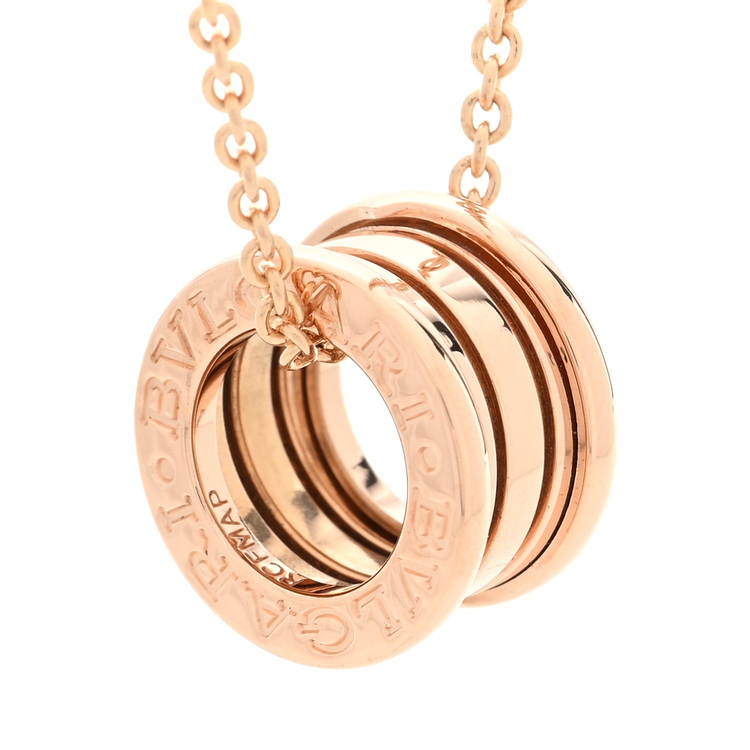 Bulgari 18K Rose Gold B.Zero1 Pendant Necklace 4 of 6