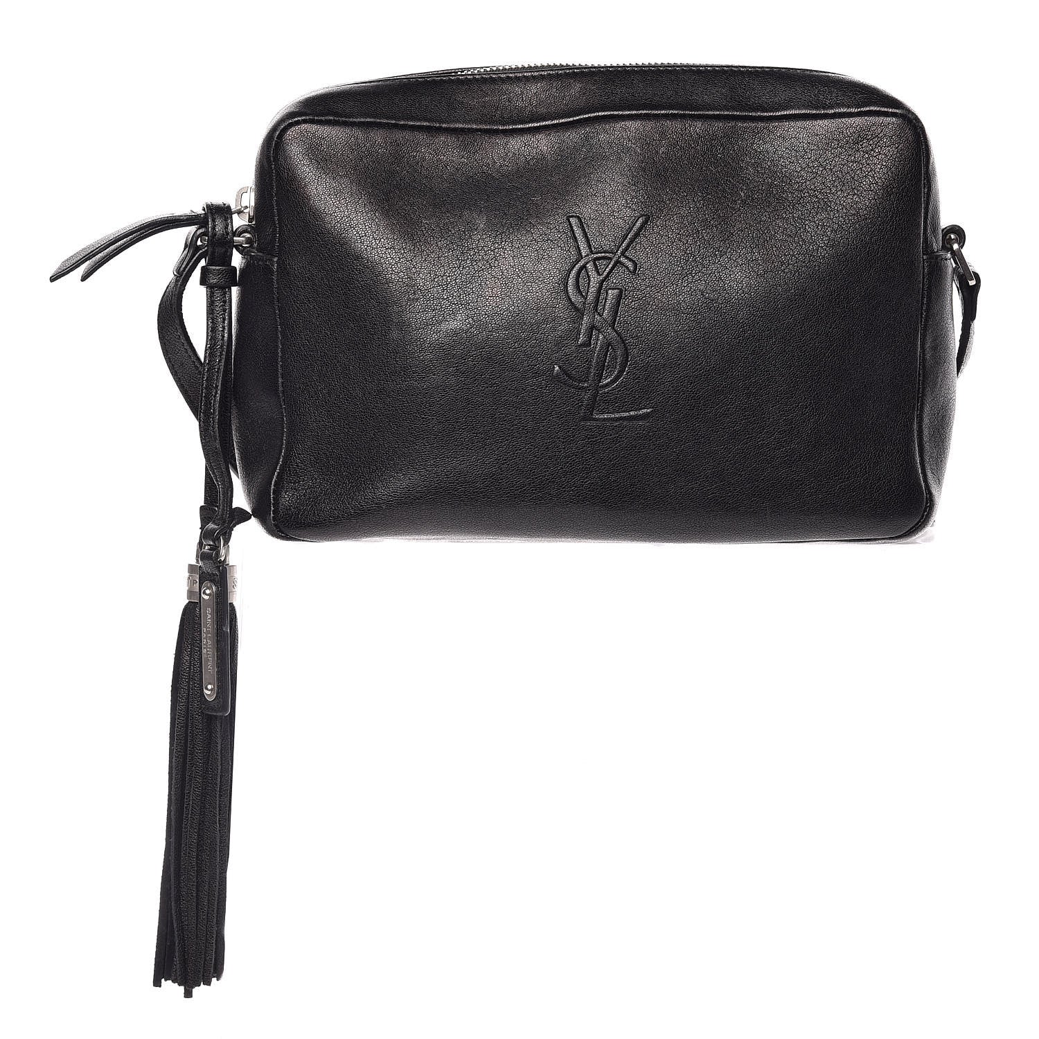 Saint Laurent Lambskin Monogram Small Lou Camera Bag Black 1 of 13