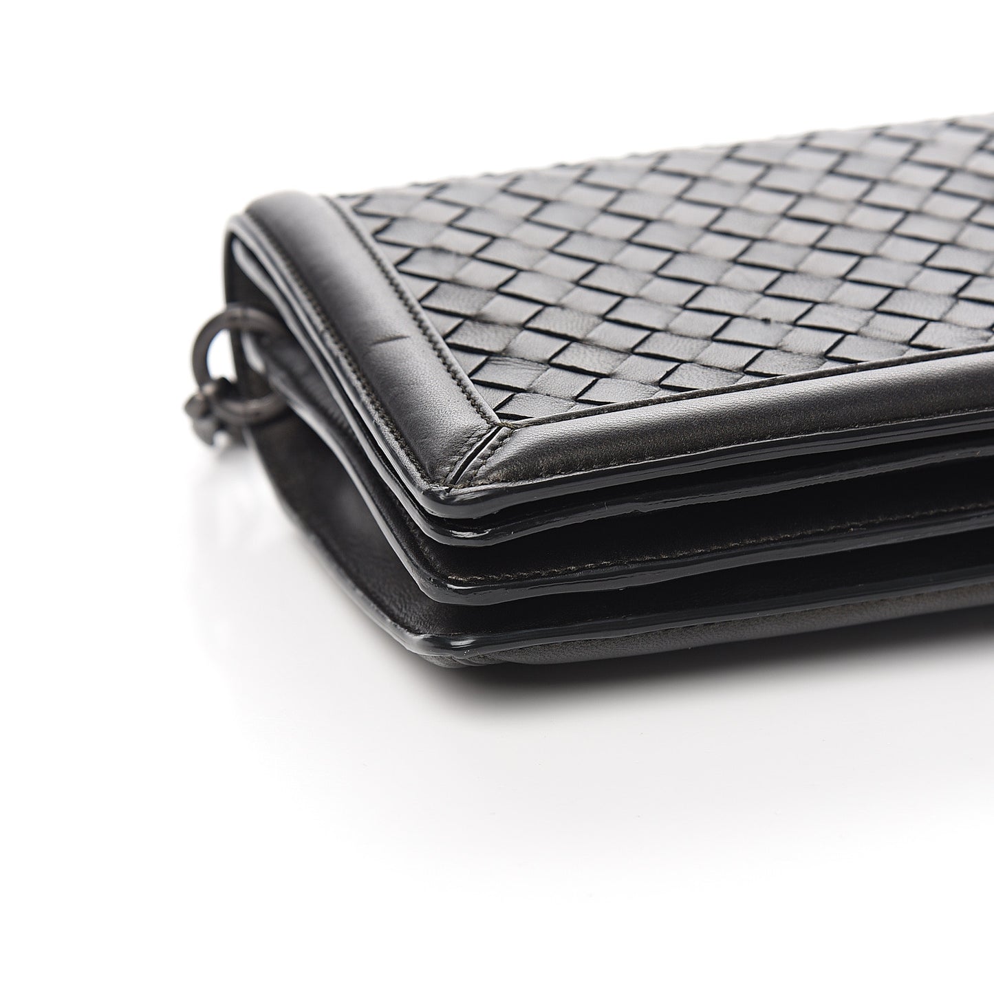 Nappa Intrecciato Chain Bag Black