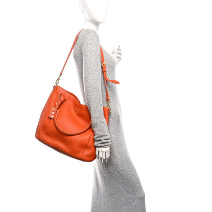 Prada Vitello Daino Shopping Tote Papaya 2 of 9