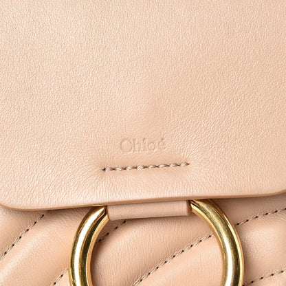 Chloe Calfskin Quilted Mini Faye Backpack Pearl Beige 6 of 10