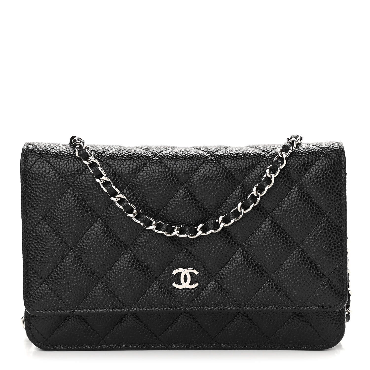 Chanel Caviar Quilted Wallet On Chain WOC Black 1 of 12