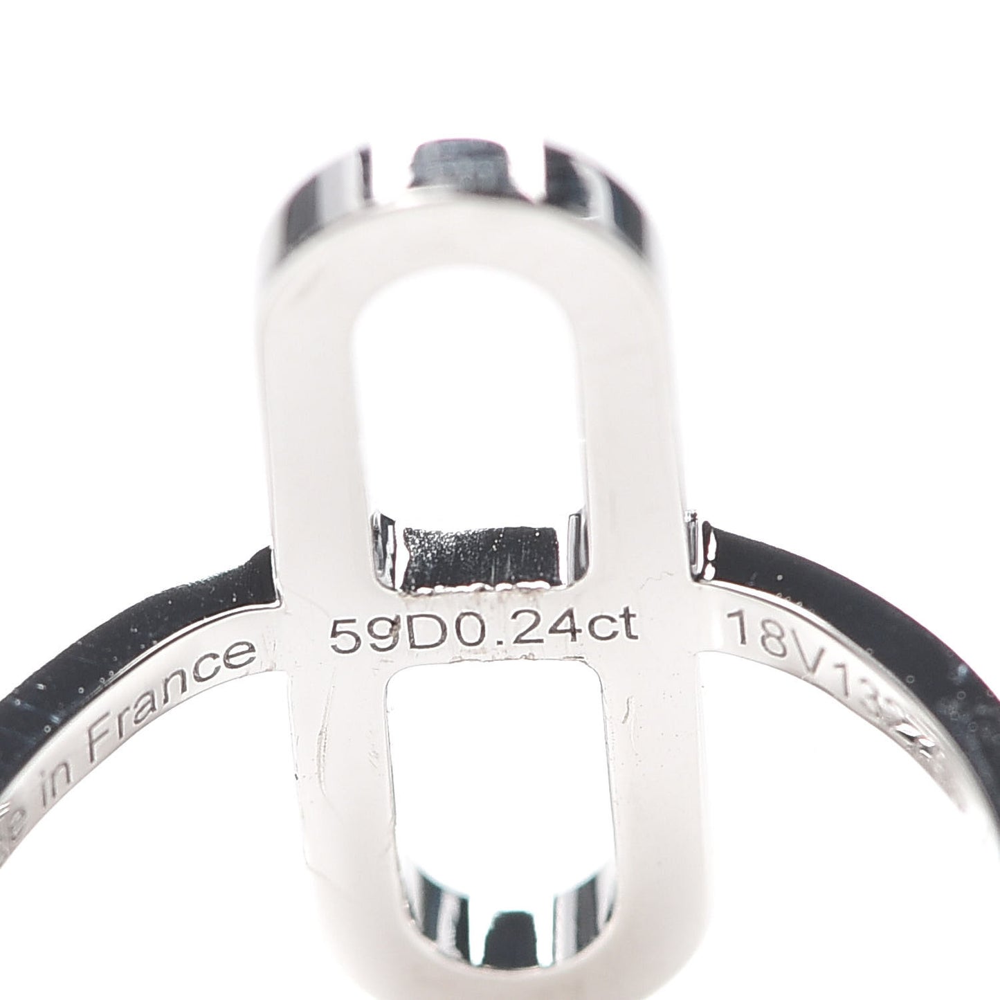18K White Gold Diamond Ever Chaine d'Ancre Ring 51 5.75