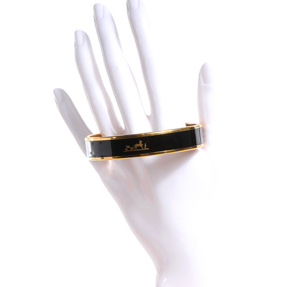 Hermes Enamel Printed Caleche Medium Bracelet 70 Black 2 of 6