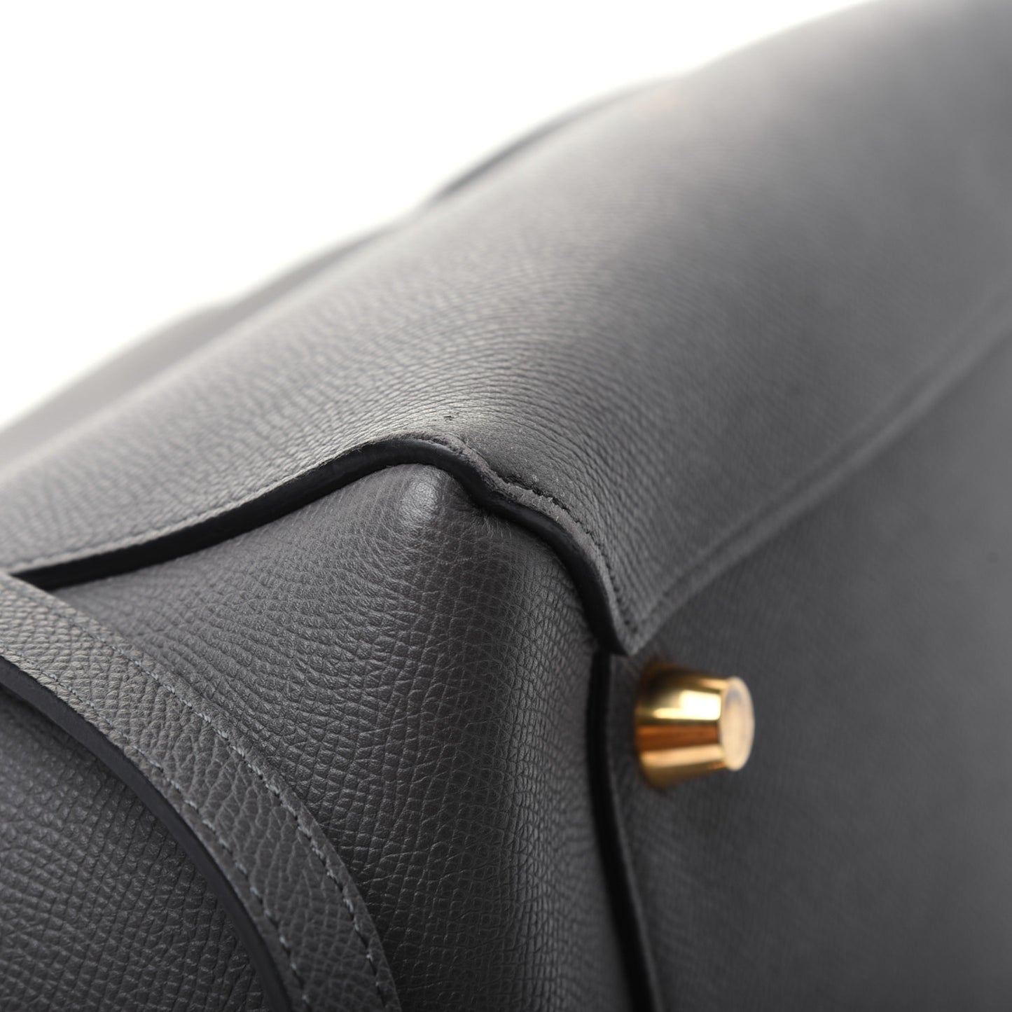 Grained Calfskin Mini Belt Bag Grey