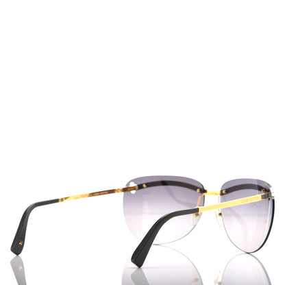 Louis Vuitton Metal Rimless Sunglasses Z0223U Gold 4 of 7