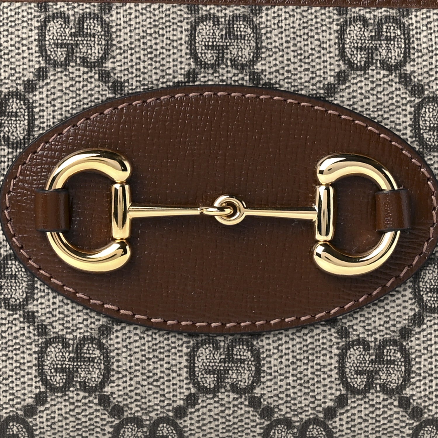 Gucci GG Supreme Monogram Azalea Calfskin Horsebit 1955 Zip Around Wallet Beige Ebony Brown Sugar 6 of 11