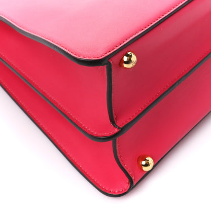 Fendi Vitello Seta Shiny Nappa Medium Peekaboo I SEE U Satchel Lampone Light Rose 13 of 14