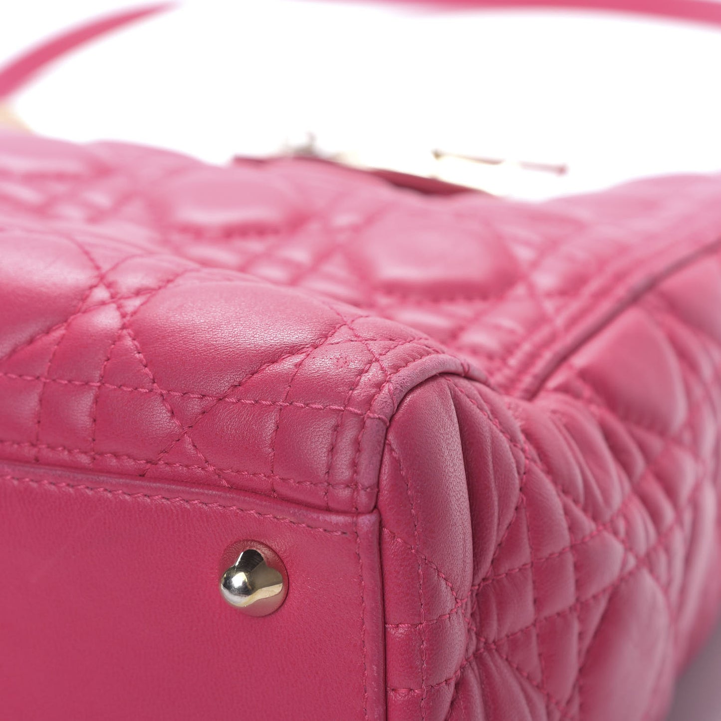 Lambskin Cannage Large Lady Dior Pink