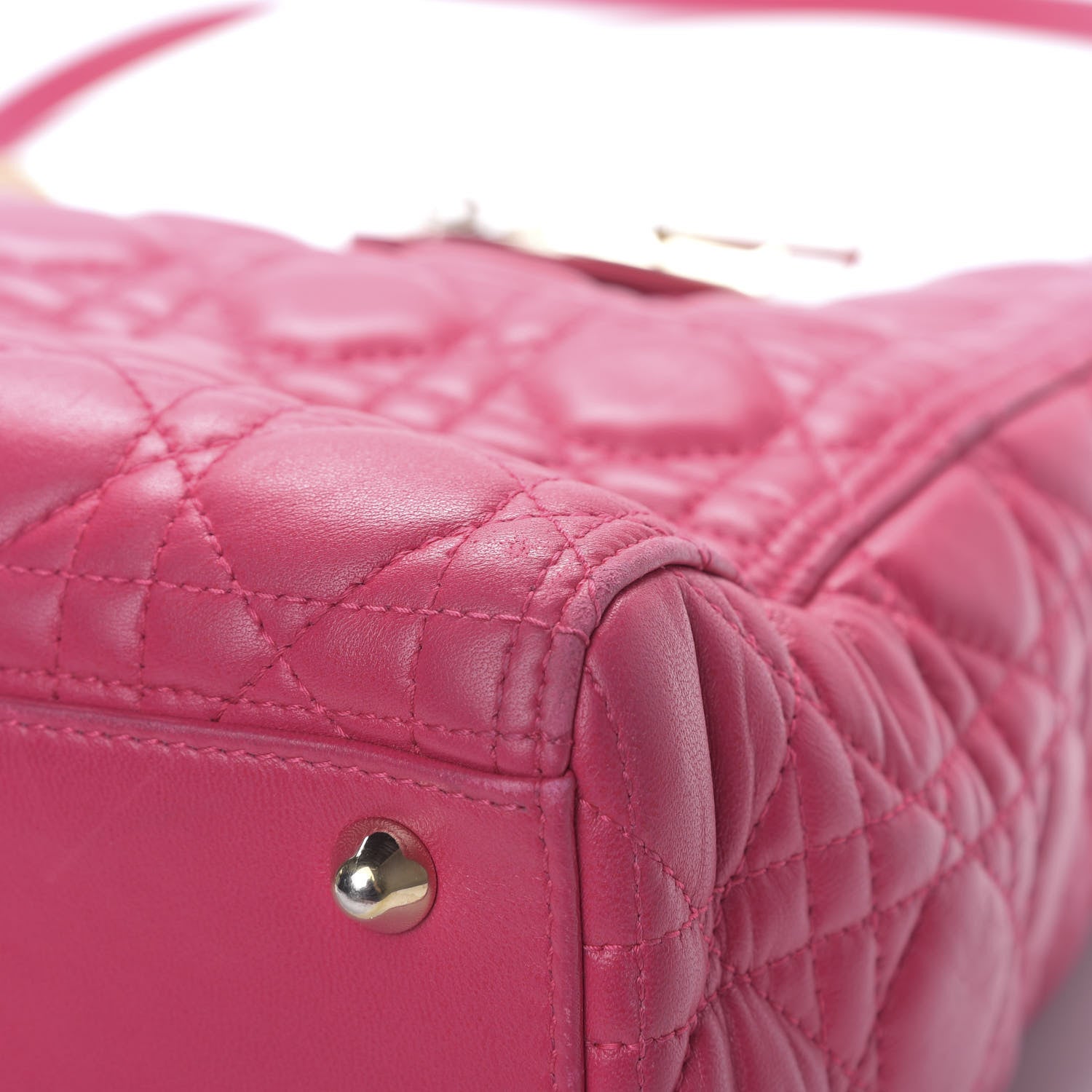 Christian Dior Lambskin Cannage Large Lady Dior Pink 7 of 13