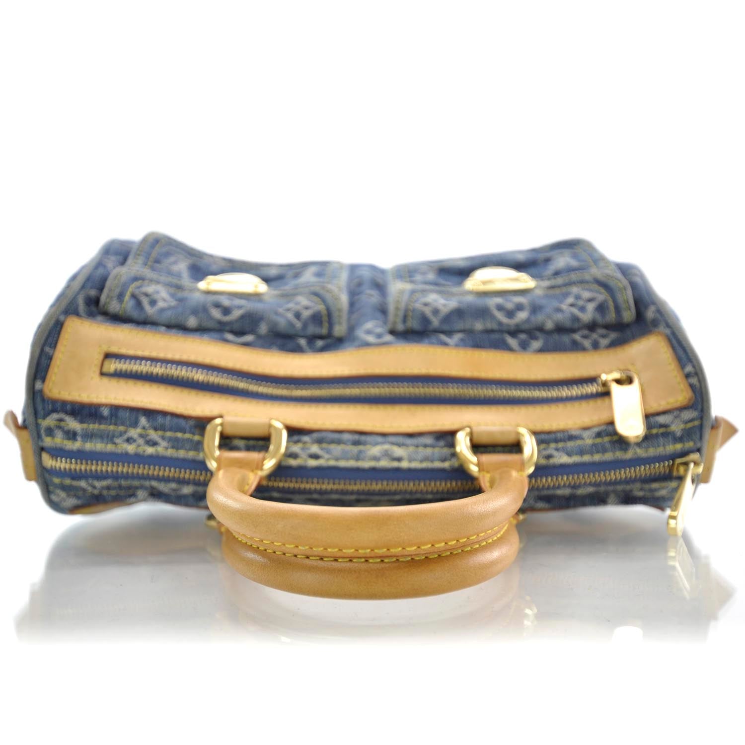 Louis Vuitton Monogram Denim Neo Speedy Blue 5 of 9