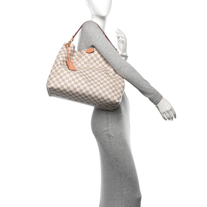 Louis Vuitton Damier Azur Graceful MM Rose Ballerine 2 of 18
