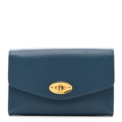 Mulberry Small Classic Grain Medium Darley Wallet Deep Sea 1 of 9