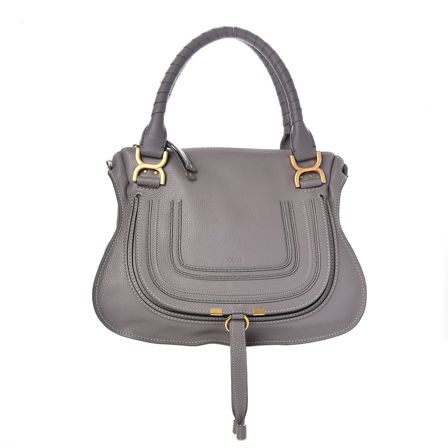 Calfskin Medium Marcie Satchel Cashmere Grey
