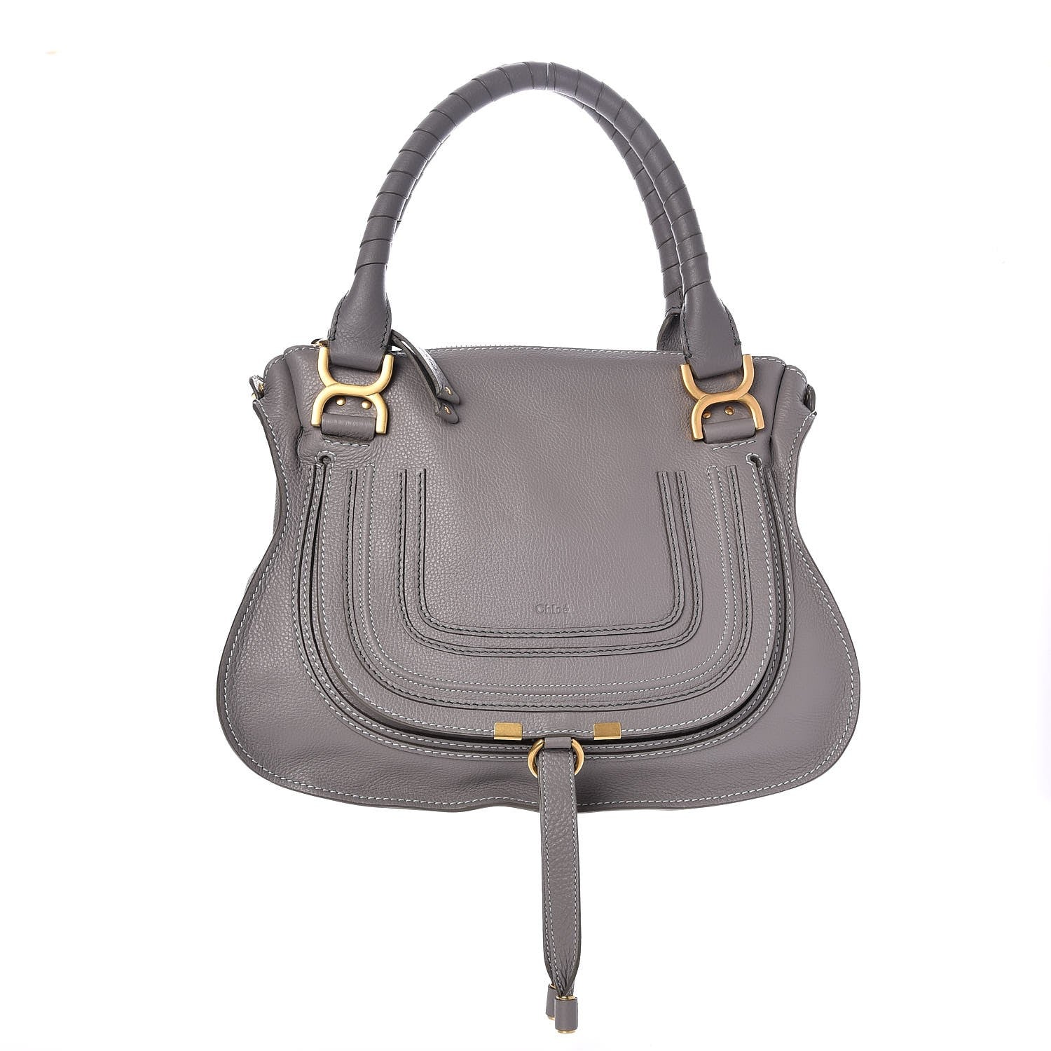 Chloe Calfskin Medium Marcie Satchel Cashmere Grey 1 of 12