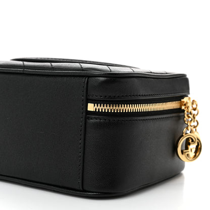 Gucci Sakai Be Green Calfskin Diagonal Stitched Blondie Top Handle Bag Black 10 of 11