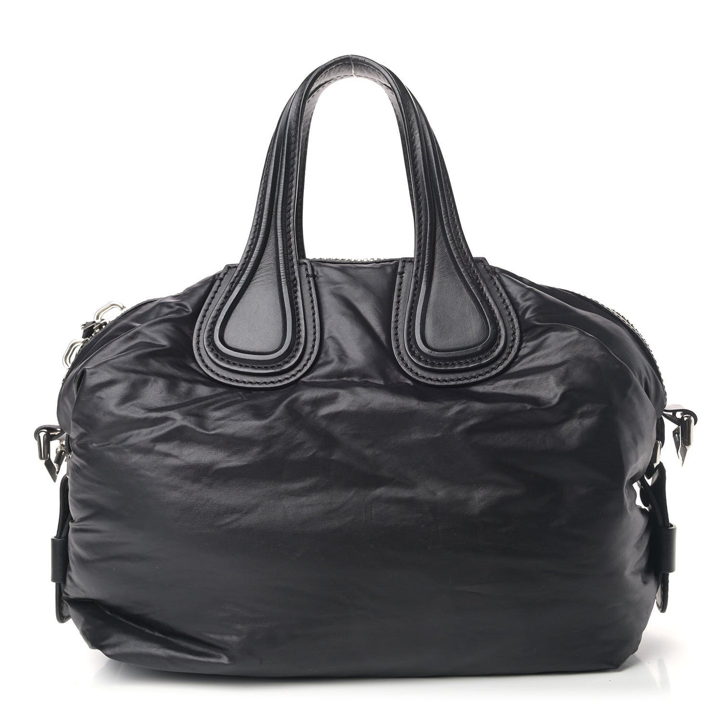 Nylon Calfskin Small Nightingale Black