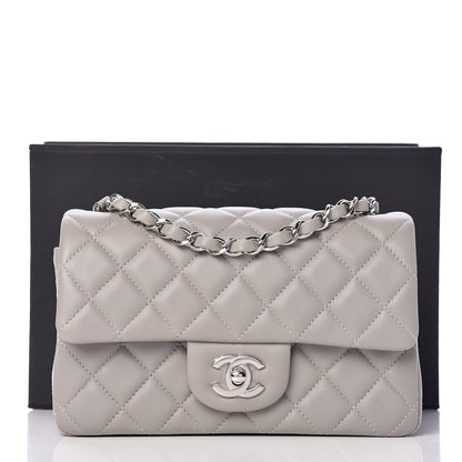 Chanel Lambskin Quilted Mini Rectangular Flap Grey 8 of 11