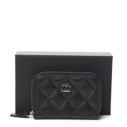 Chanel Caviar Quilted Zip Coin Purse Black 8 of 8