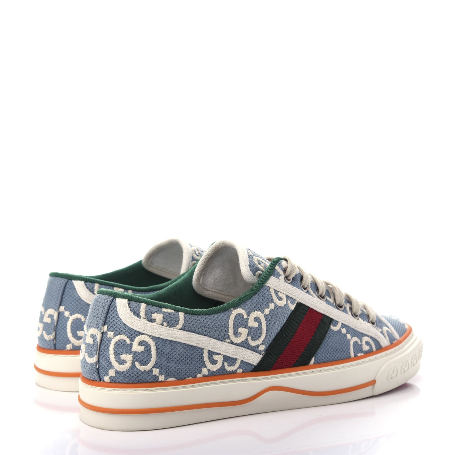 Gucci Cotton GG Monogram Web Womens 1977 Tennis Sneakers 40 Philod Ivory Mystic White 4 of 9