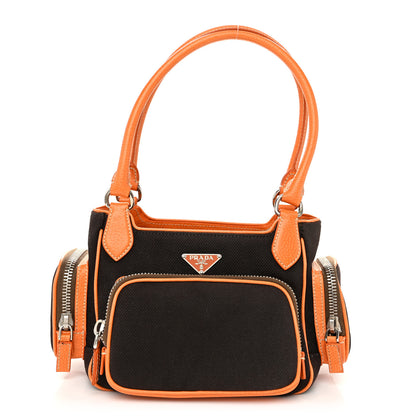 Prada Canapa Cinghiale Shoulder Bag Ebano Orange 1 of 11