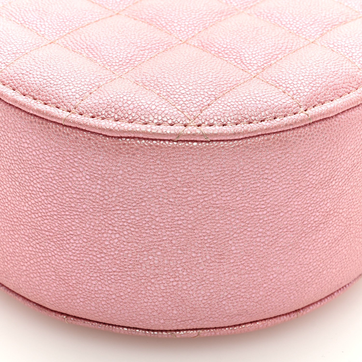 Chanel Iridescent Caviar Quilted Round Clutch With Chain Pink 8 of 8