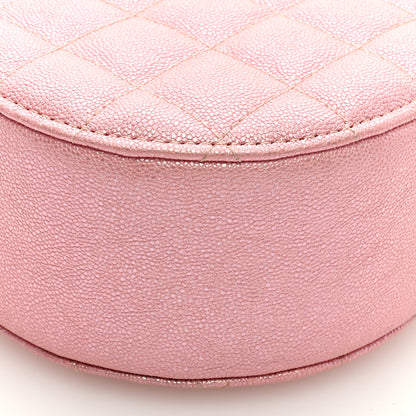 Chanel Iridescent Caviar Quilted Round Clutch With Chain Pink 8 of 8